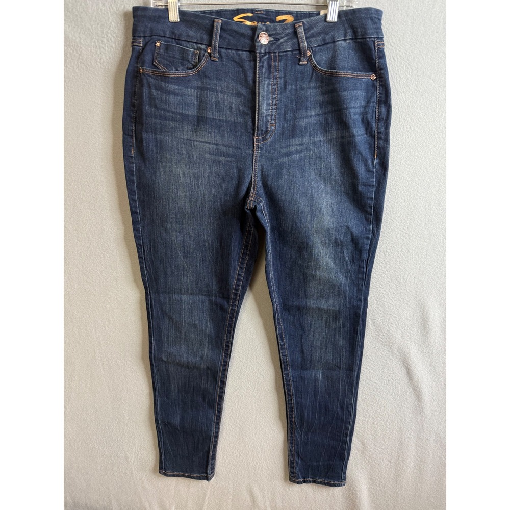 Seven7 Jeans‎ Women's 16 Tummy Less High Rise Skinny Jeans Denim